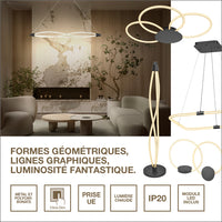 OSRAM DECOR Swirl Floor Stehlampe, 22W, Click DIM, 3000K, 2400lm