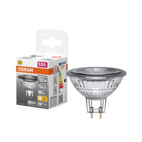 OSRAM MR16 LED Reflektorlampe mit GU5.3 Sockel, Warmweiss (2700K), Glas Spot, 3,80W, Ersatz für 35W-Reflektorlampe