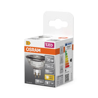 OSRAM MR16 lampe réflecteur LED avec culot GU5.3, blanc chaud (2700K), spot en verre, 3,80W, remplacement pour lampe réflecteur 35W