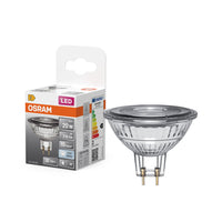 OSRAM MR16 lampe réflecteur LED avec culot GU5.3, blanc froid (4000K), spot en verre, 2,6W, remplacement pour lampe réflecteur 20W, LED STAR MR16 12 V