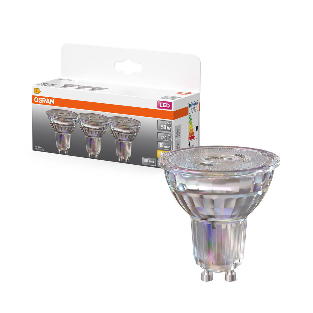 OSRAM LED réflecteur lampe LED STAR PAR16 4.3W 827 GU10 350 lm, 2700 K, blanc chaud, pack de 3