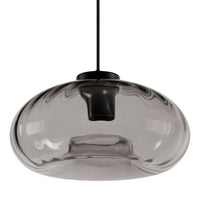 OSRAM Suspension en verre fumé décoratif E27 noir