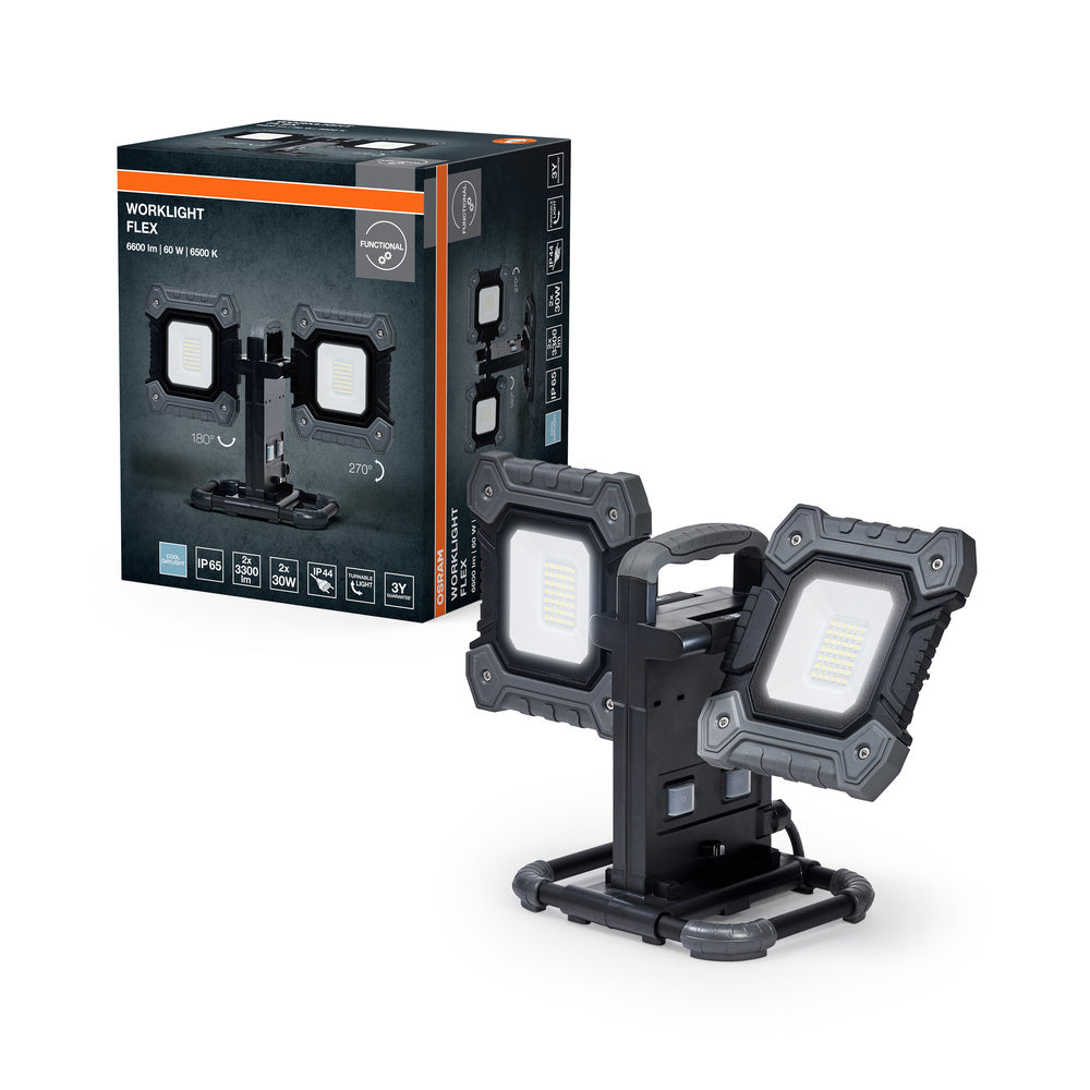 OSRAM LAMPE DE TRAVAIL VALUE FLEX Projecteur 2x30W, 6450lm, 6500K
