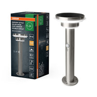 OSRAM ENDURA® Style Circle Double Solar Socle LED Lampe de chemin avec capteur 6W / 3000K Argent