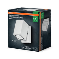 OSRAM ENDURA Classic Cube Außen-Wandleuchte, weiß, GU10