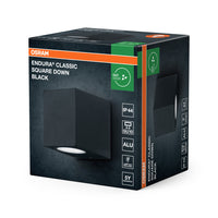 OSRAM ENDURA Square Down Außen-Wandleuchte, schwarz, GU10