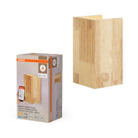 OSRAM Matter SMART+ ORBIS WOOD Applique LED 21x11cm aspect bois Blanc réglable 12W / 3000-6500K