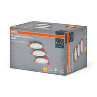 OSRAM Downlight Slim, Spots, 3000K, 4,50 W, blanc, ⌀85mm, lot de 3