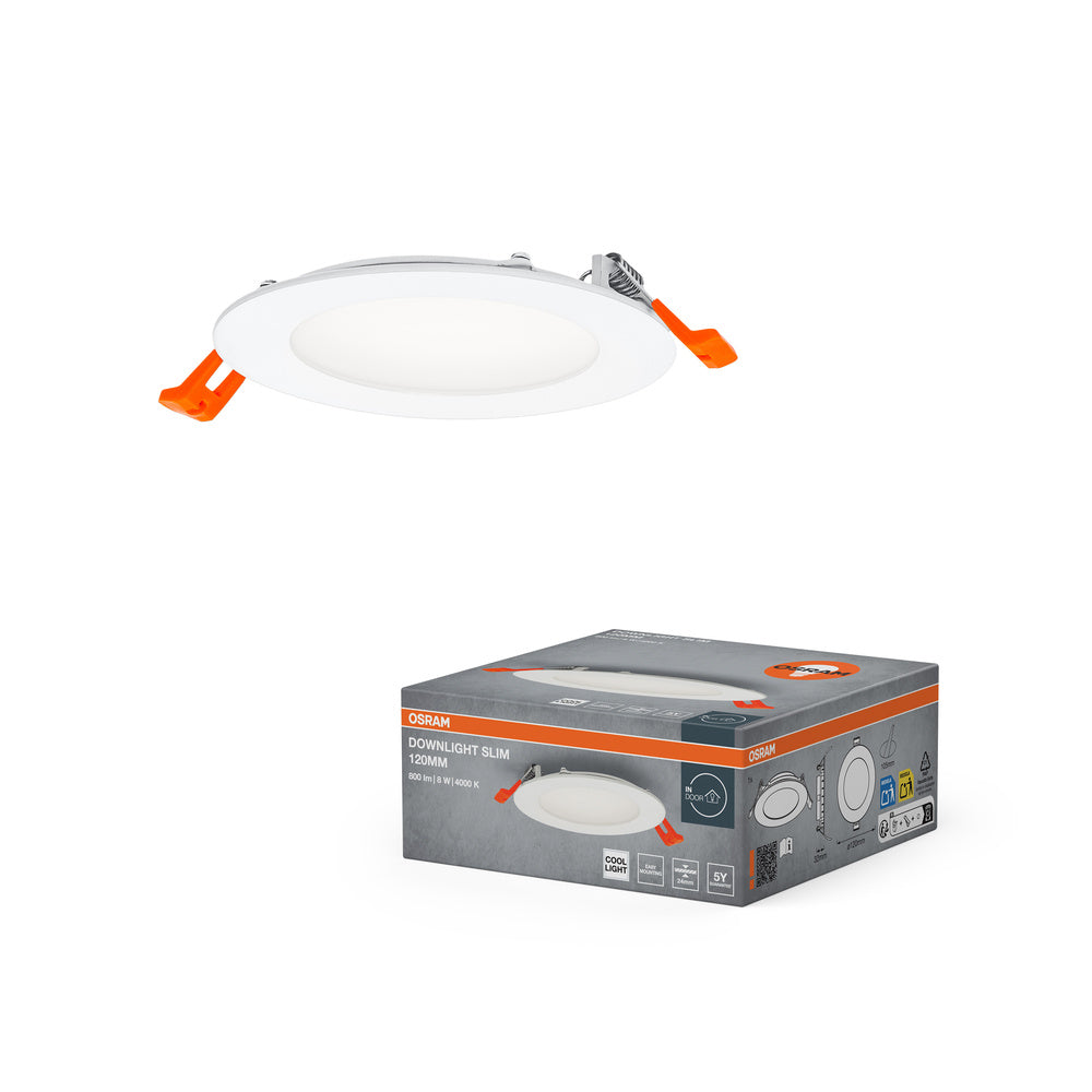 OSRAM ENCASTRÉ SLIM DOWNLIGHT LED Plafonnier, Ø 120mm, 220…240V 8W / 4000K Blanc froid