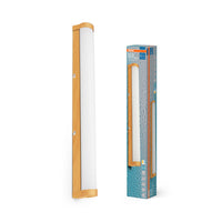 OSRAM ORBIS Tube miroir de salle de bain applique murale verre givré 12W 60cm décor bois