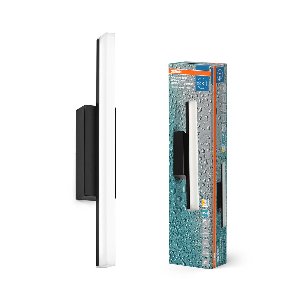OSRAM Orbis miroir lampe miroir, salle de bain, Click-CCT, 6.8W, 40cm, noir, IP44