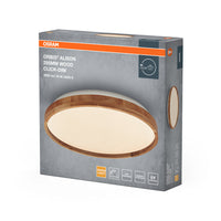OSRAM ORBIS Alison plafonnier 16W dimmable Click-DIM 295mm décor bois