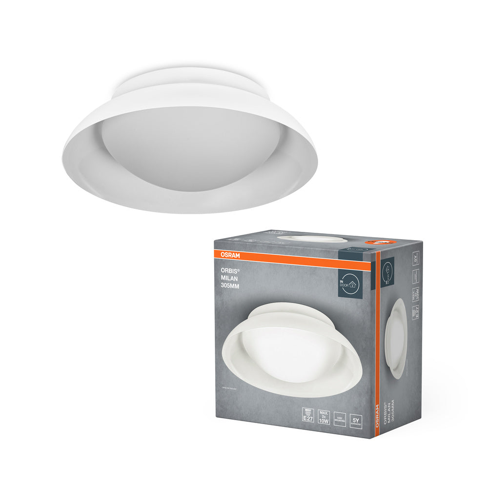OSRAM ORBIS MILAN Plafonnier 305mm, blanc, 2xE27