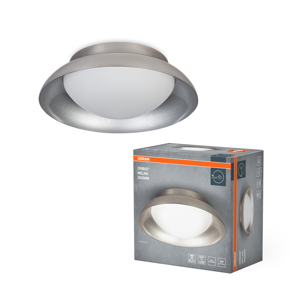 OSRAM ORBIS MILAN Plafonnier 305mm, Nickel, 2xE27