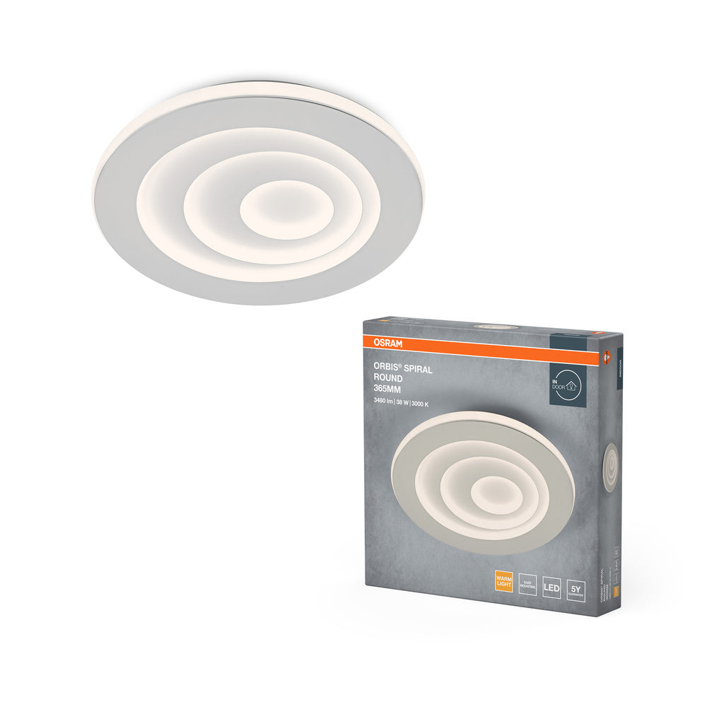 OSRAM ORBIS SPIRALE RONDE Plafonnier, blanc, 38W, 2400lm