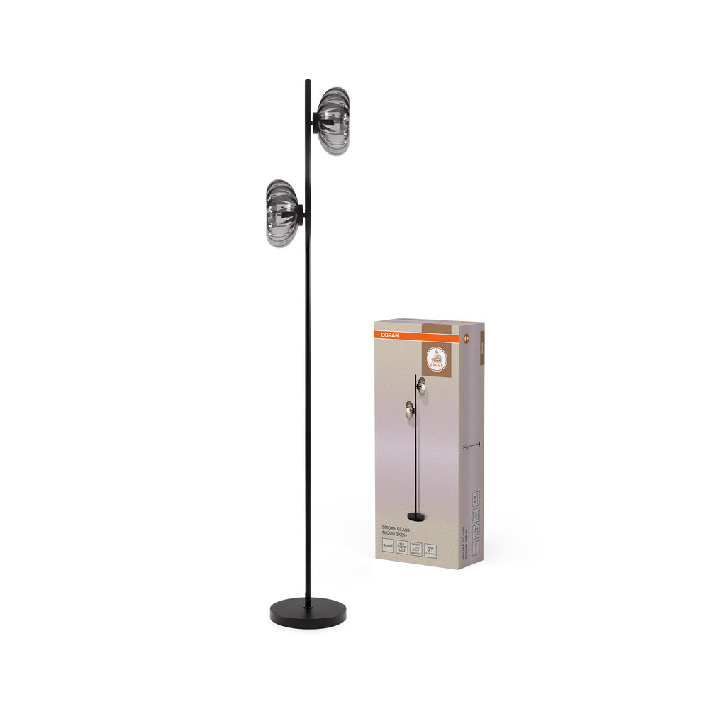 OSRAM Décor Verre Fumé Sol 2xE14 Noir