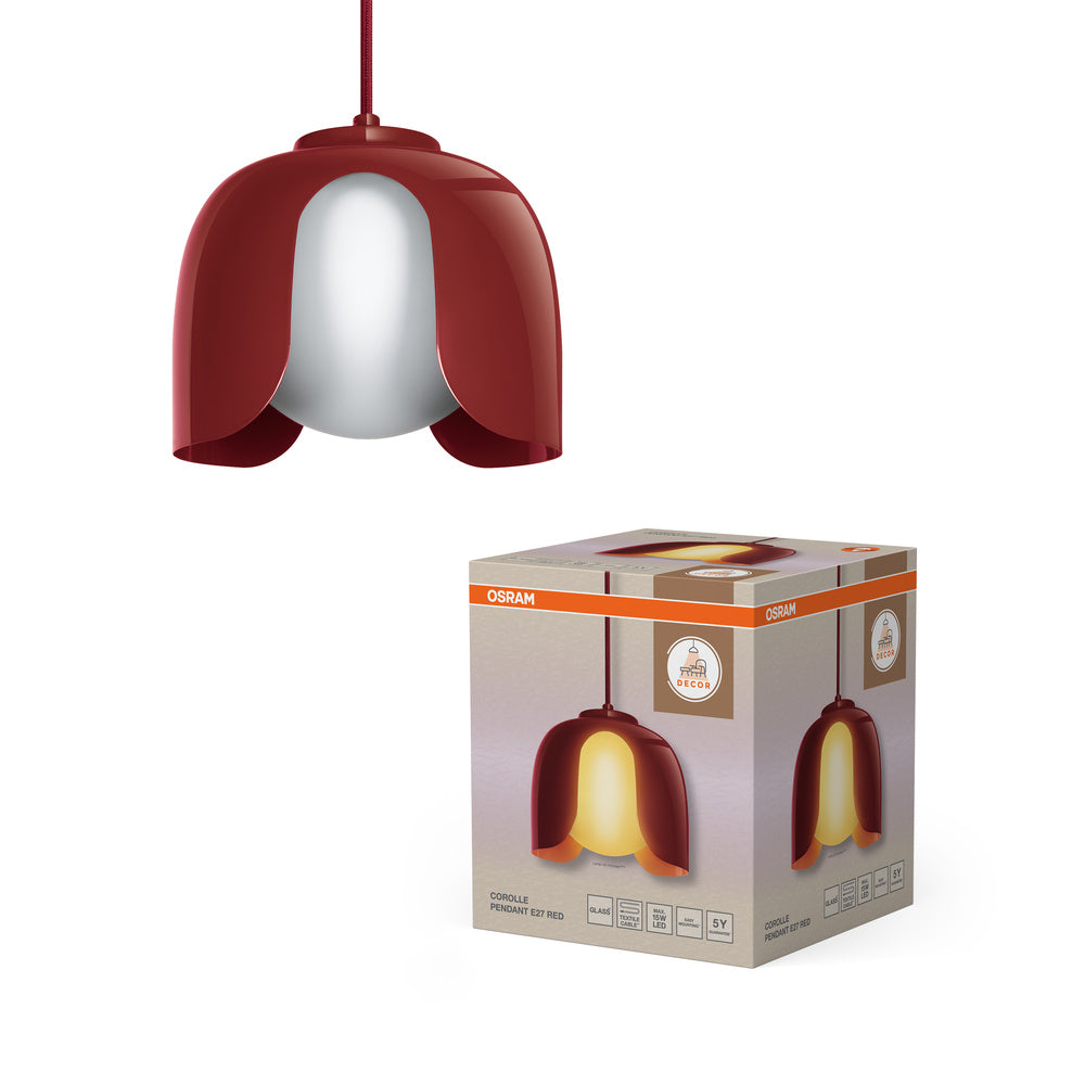 OSRAM Suspension Décor Corolle E27 Rouge