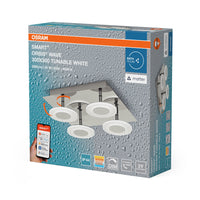 OSRAM Matter SMART+ ORBIS WAVE LED Plafonnier de salle de bain 30x30cm Blanc réglable 26W / 3000-6500K