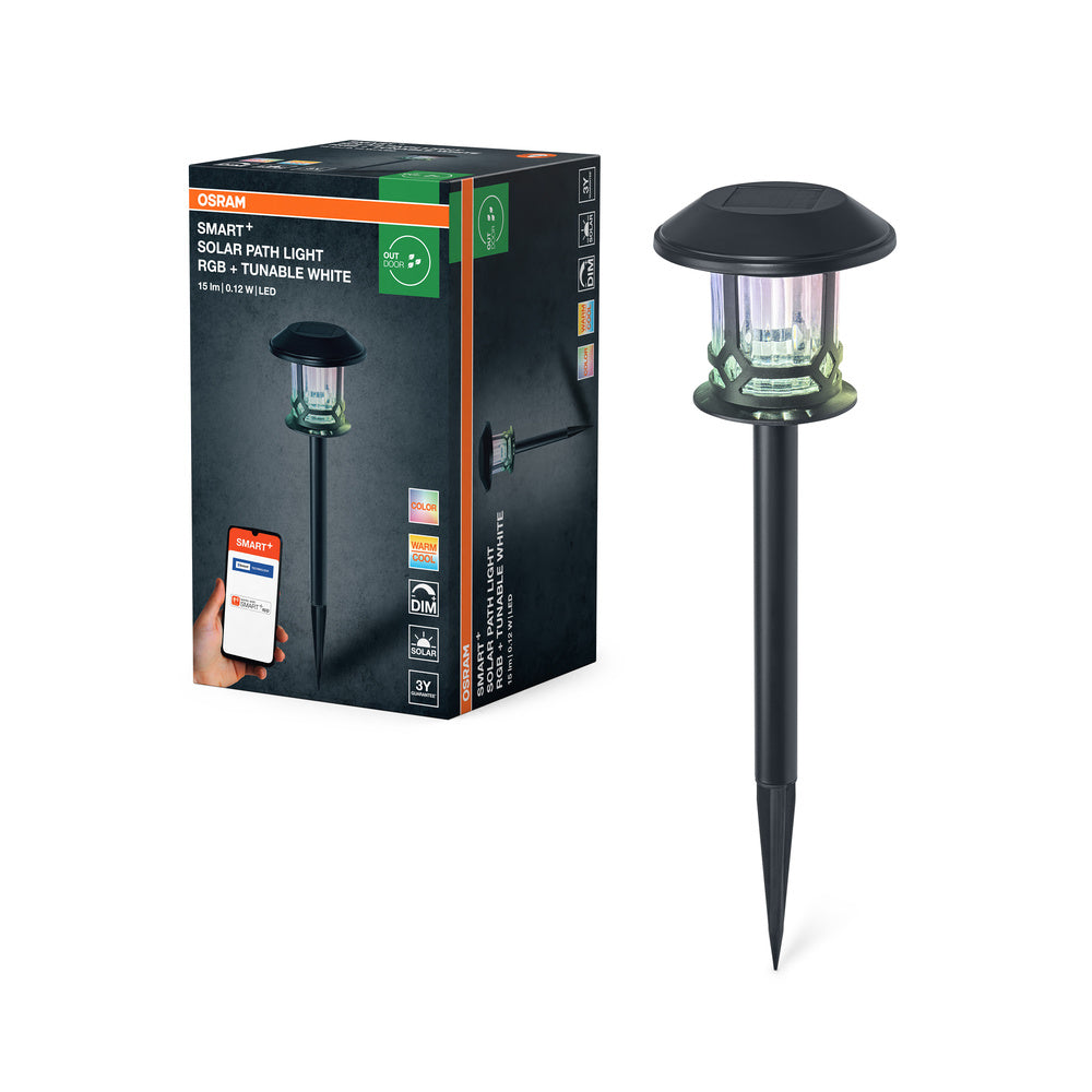 OSRAM SMART+ Jardin Bluetooth Piquet Solaire, noir