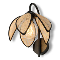 OSRAM DECOR Rattan Lotus Applique murale E27 Marron