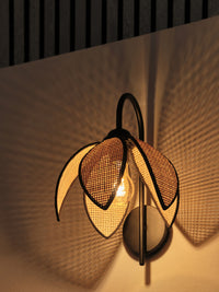 OSRAM DECOR Rattan Lotus Applique murale E27 Marron