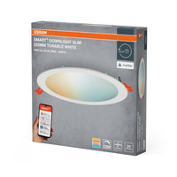 LEDVANCE Matter SMART+ ENCASTRÉ SLIM DOWNLIGHT Ø 225mm, T TW / 22 W Blanc Réglable, 3000…6500K