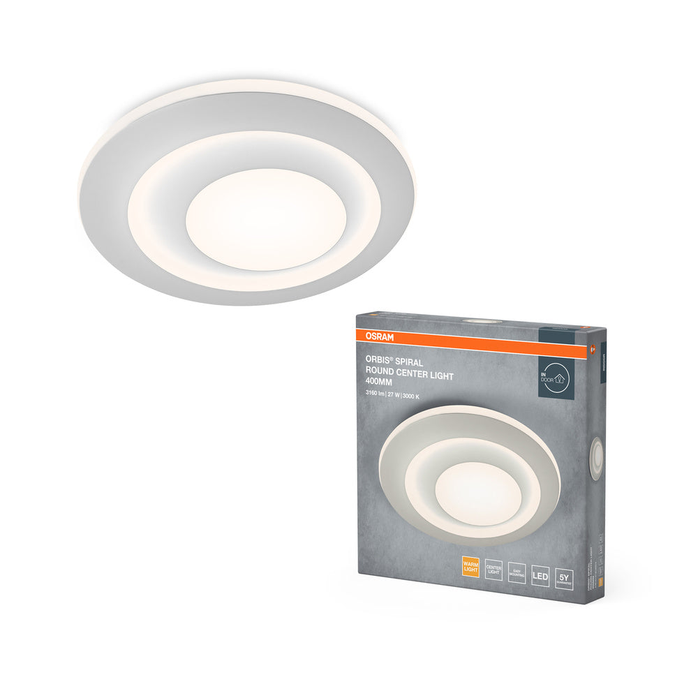 OSRAM ORBIS SPIRAL RD CL Plafonnier, blanc, 27W, 3000lm