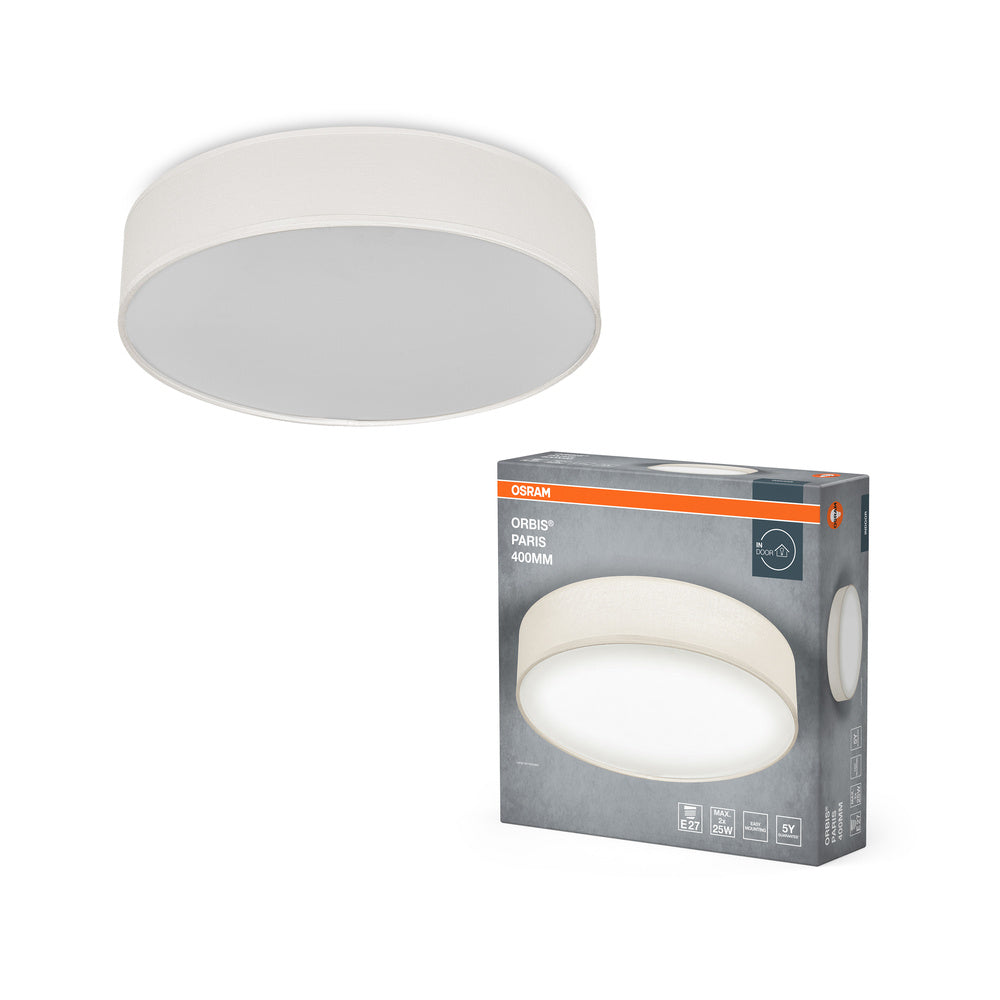 OSRAM ORBIS PARIS Plafonnier 400mm, beige, 2xE27