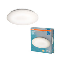 OSRAM LED plafonnier alu blanc, IP44 avec capteur, 21W, 1800LM, 3000K, lampe murale et plafonnier 400mm ORBIS,