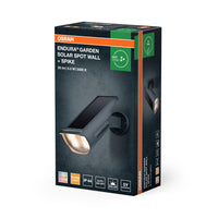 OSRAM lampe de jardin solaire LED : pour mur/sol, ENDURA GARDEN SPOT / 0,50 W, 3.6 V, blanc chaud, 3000 K, IP44