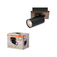 OSRAM DECOR SPOT MERCURY Deckenleuchte, 1 x 3,4W, Holzoptik, schwarz