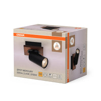 OSRAM DECOR SPOT MERCURY Plafonnier, 1 x 3,4W, aspect bois, noir