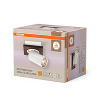 OSRAM DECOR SPOT MERCURY Deckenleuchte, 1 x 3,4W, Holzoptik, weiß