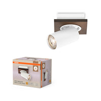 OSRAM DECOR SPOT MERCURY Deckenleuchte, 1 x 3,4W, Holzoptik, weiß