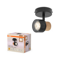 OSRAM DECOR SPOT CORK Plafonnier, 1 x 3,4W, 230lm, noir