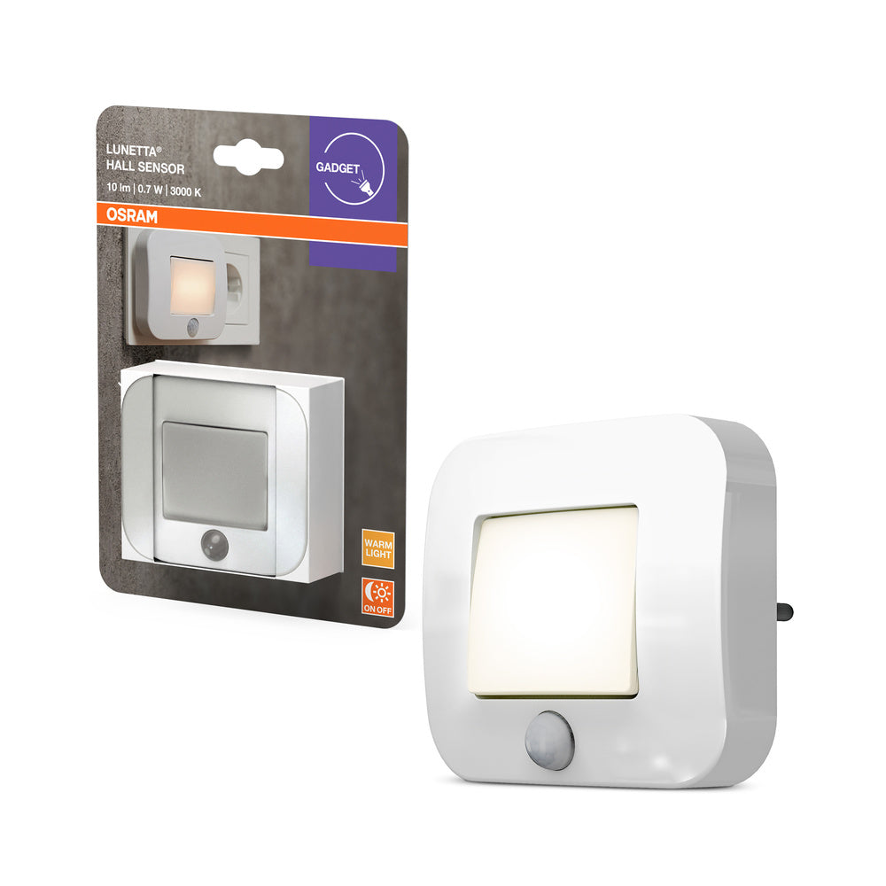 OSRAM LED veilleuse, lampe pour applications intérieures, blanc chaud, capteur de mouvement intégré, capteur de hall Lunetta