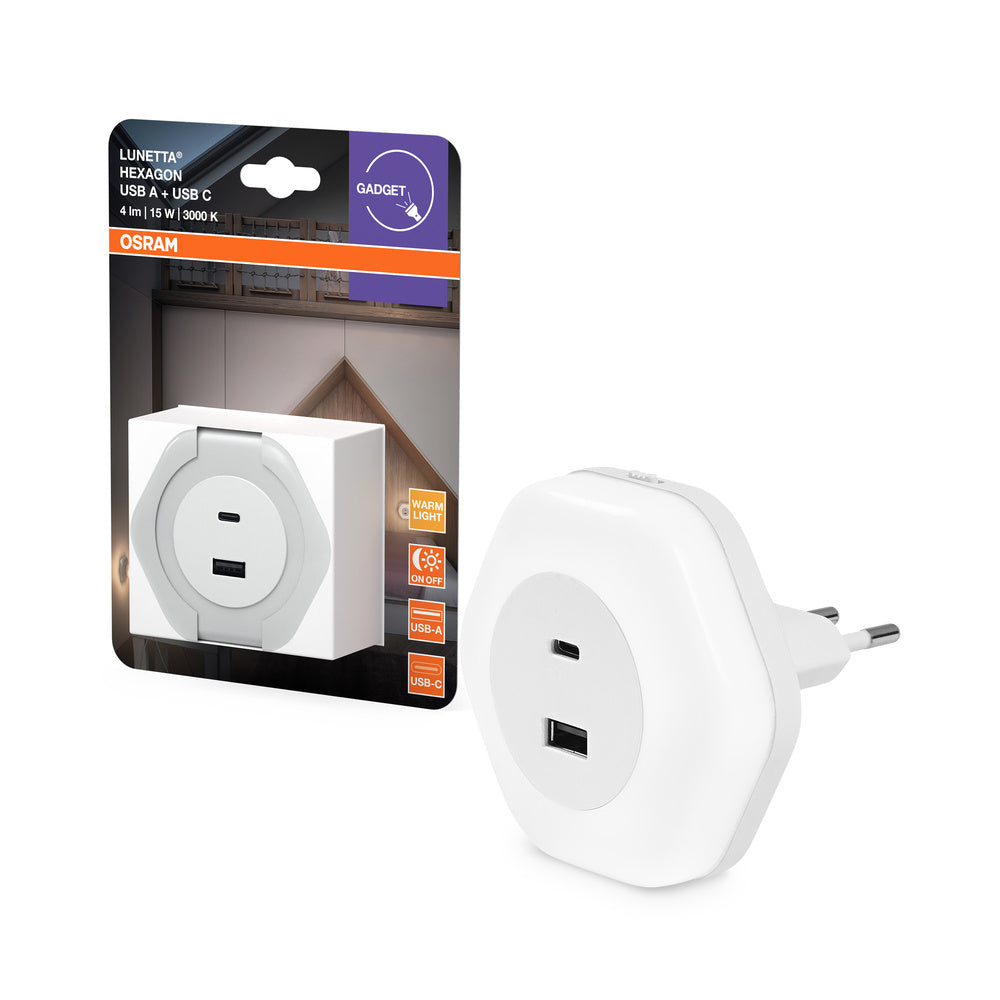 OSRAM LUNETTA HEXAGON veilleuse prise, 5W, 5lm