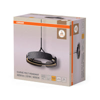 OSRAM Decor Curve Felt Pendant 33W 830 Dark Grey