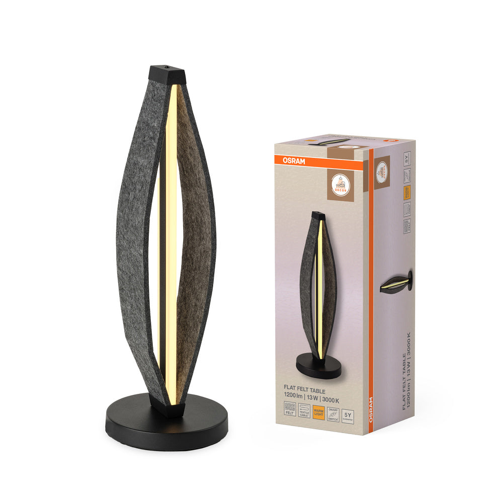OSRAM Decor Flat Felt Table 13W 830 Dark Grey