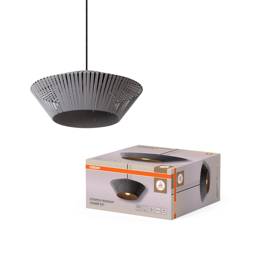 OSRAM Decor Stripes Pendant 405 1XE27 Dark Grey