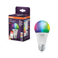 OSRAM Smart+ Lampe mit ZigBee Technologie, 9W, A60, matt, Sockel E27, Lichtfarbe RGBW einstellbar, 806lm