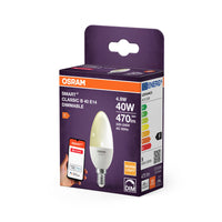 OSRAM SMART+ ZigBee Classique LED Lampe DIM 4.9W 220V FR E14, 470 lm, 2700 K, Blanc chaud