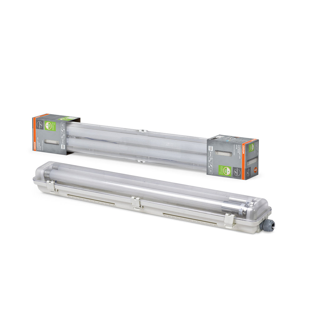 OSRAM SUBMARINE luminaire pour pièces humides PCR 60 2 X 7W 840 G13 T8, 1600 lm, 4000 K, blanc froid
