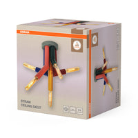 OSRAM DECOR Plafonnier paille, 5 flammes, E27, multicolore