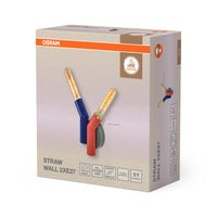 OSRAM DECOR Applique paille, 2 flammes, E27, multicolore
