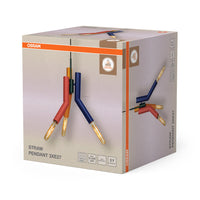 OSRAM DECOR Suspension paille, 3 flammes, E27, multicolore