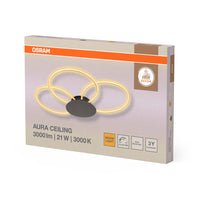 OSRAM DECOR Aura Plafonnier Deckenleuchte, 21W, 3000K, 2200lm, Click DIM