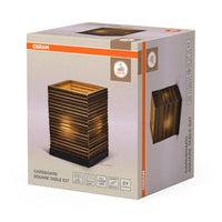 OSRAM DECOR Lampe de table Decor Carton Carré brun, E27