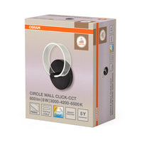 OSRAM DÉCOR Applique murale Circle 8W Click CCT Noir