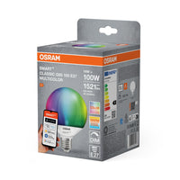 OSRAM Matter SMART+ LED Lampe CLASSIC G95, RVB, Optique givrée, 14W, 1521lm, E27